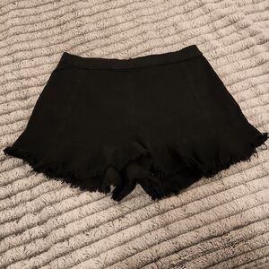 Black Blank NYC wedgie flared high waist jean shorts size 30.